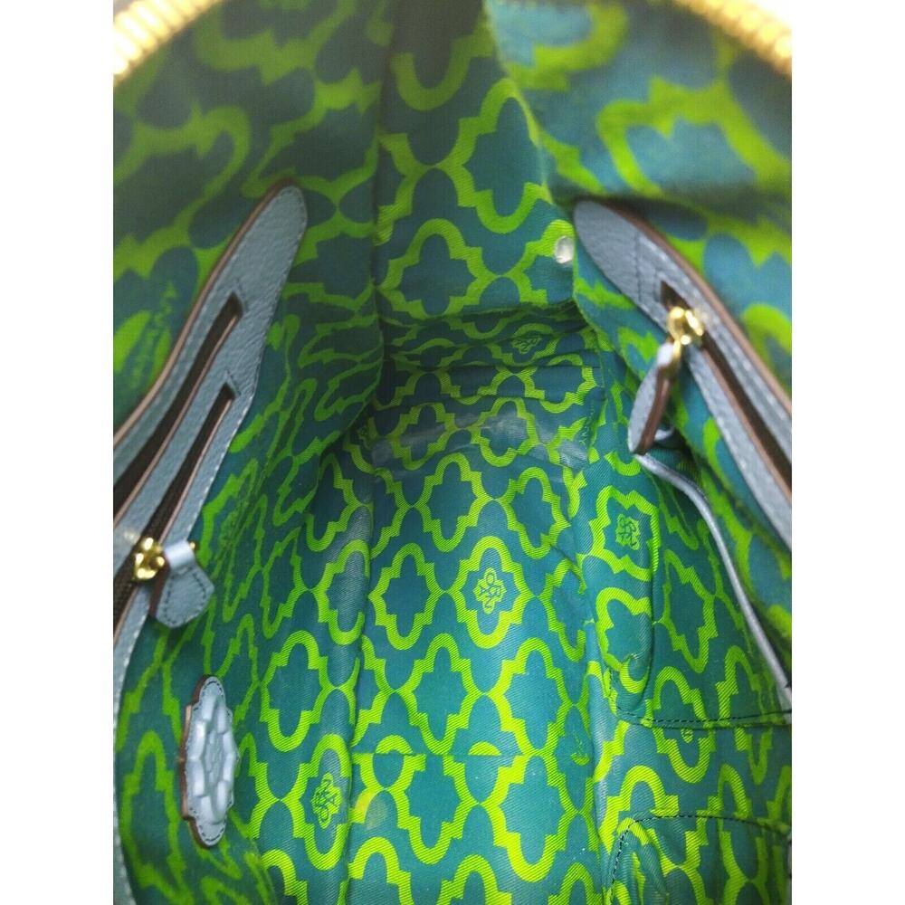 orYANY Sky Blue Pebbled Leather Tassel Zipper Closure Satchel Bag- MSRP $242 - Picture 13 of 16